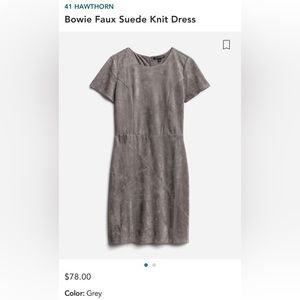 41 Hawthorn Grey Faux Suede Dress